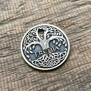 The 'Tree of Life' Dark Pet Tag