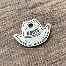 Load image into Gallery viewer, Cowboy Hat Pet ID Tag