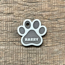 Load image into Gallery viewer, Paw Print Pet ID Tag
