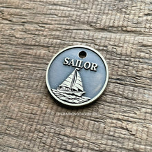 Load image into Gallery viewer, Sailboat Ocean Pet ID Tag
