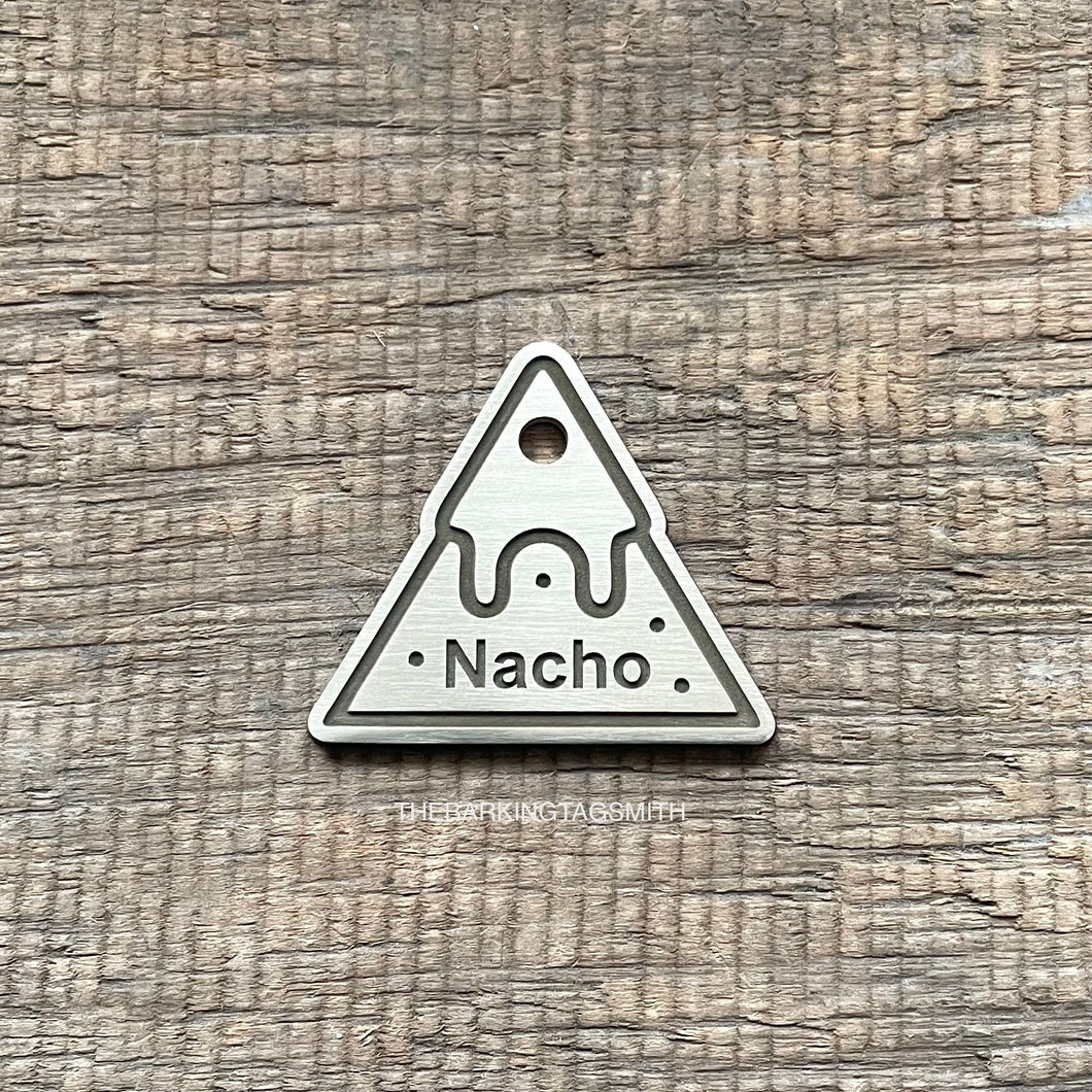 The 'Nacho' Chip Shaped Pet Tag