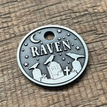 Load image into Gallery viewer, Graveyard Raven Pet ID Tag