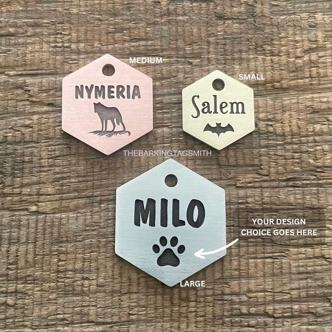 Custom Hexagon Pet Tag