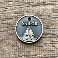 Load image into Gallery viewer, Sailboat Ocean Pet ID Tag