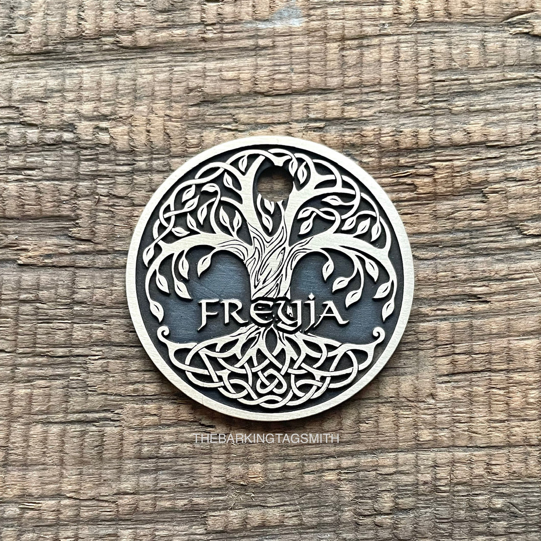 The 'Tree of Life' Dark Pet Tag