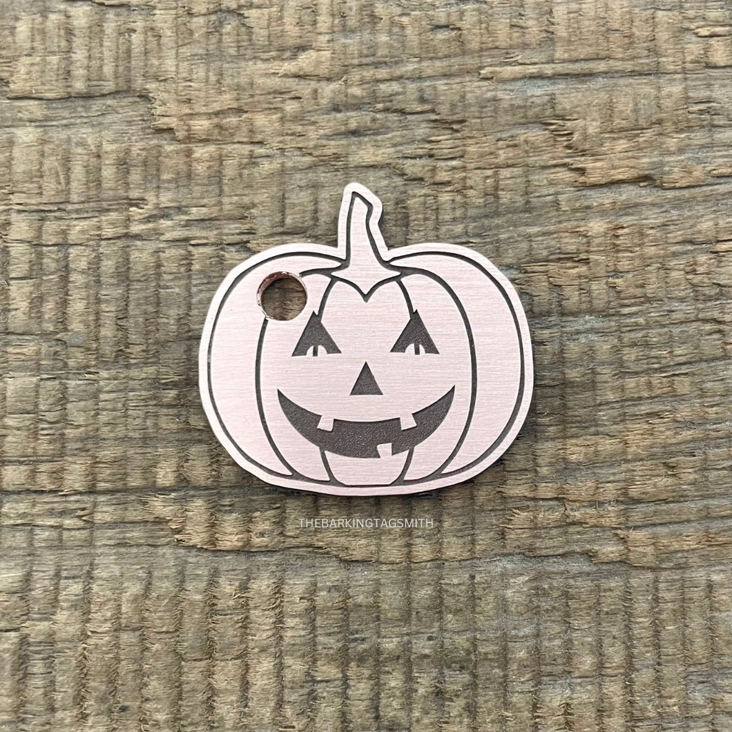 Jack O Lantern Pumpkin pet tag
