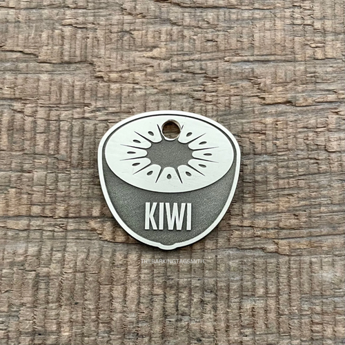 Kiwi Fruit Shape Pet Tag