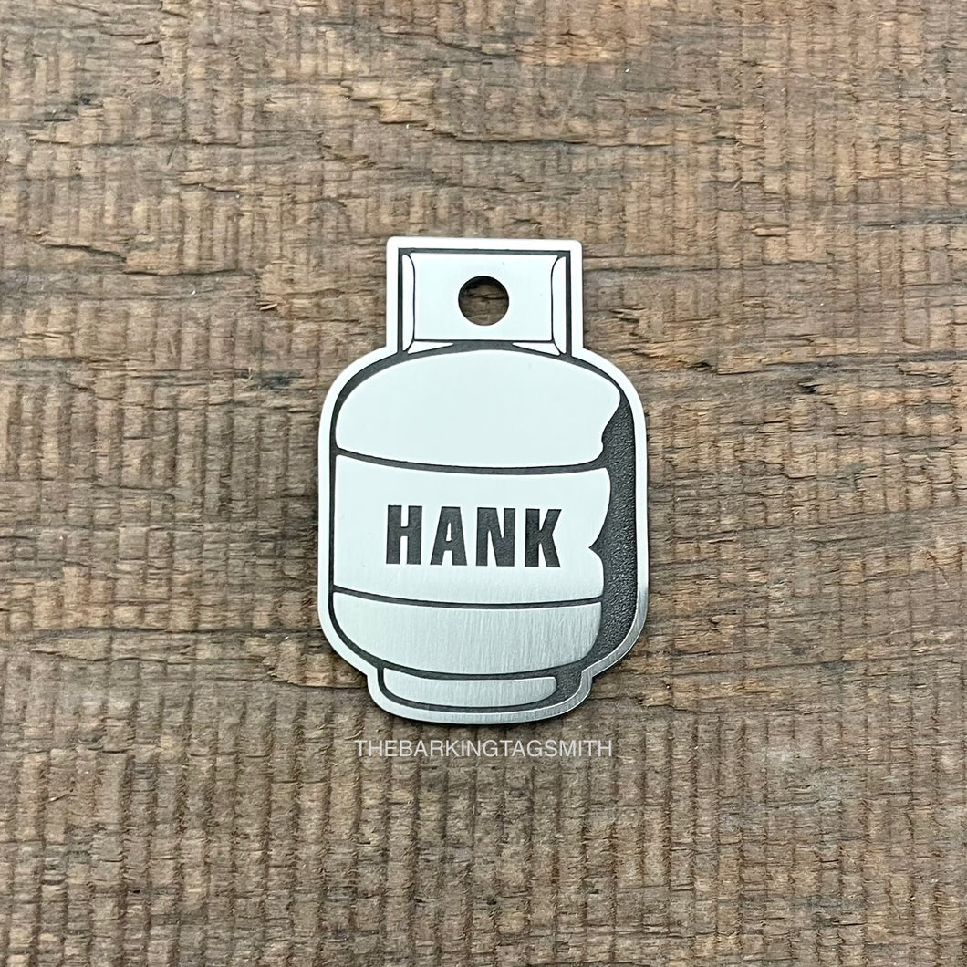 LPG Gas Bottle Shape Pet ID Tag