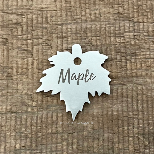 Maple Leaf Shape Pet Tag