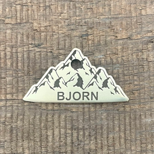 Mountain range Pet Tag