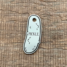 Load image into Gallery viewer, Pickle Shape Pet Tag | Custom Pet Tag | The Barking Tagsmith New Zealand