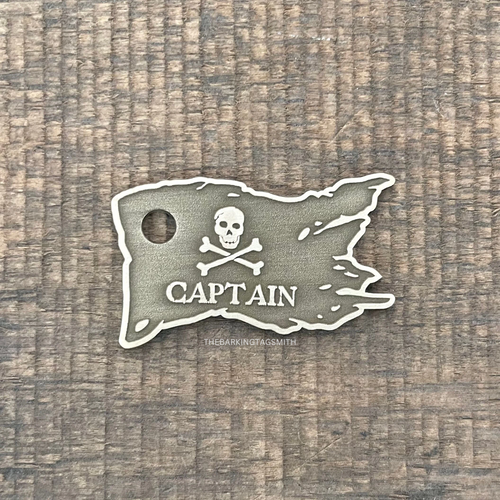 Pirate Flag Shape Pet Tag