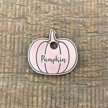 Load image into Gallery viewer, Pumpkin shaped pet tag | Custom Pet Tag | The Barking Tagsmith New Zealand