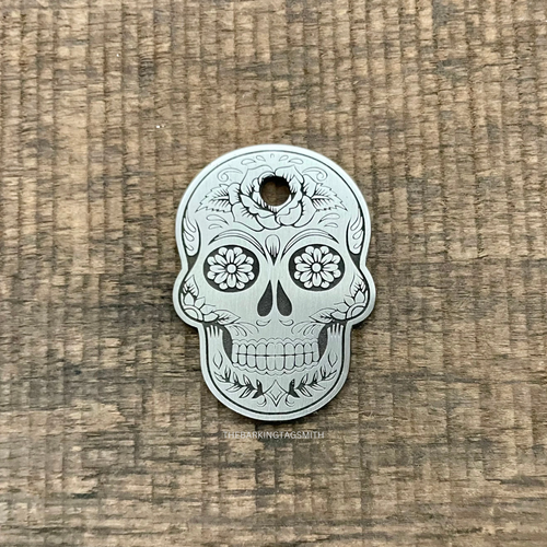 Sugar Skull Pet Tag