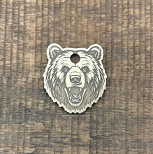 Load image into Gallery viewer, Grizzly Bear Shaped Pet ID Tag