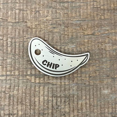 Potato Chip Shape Pet ID Tag