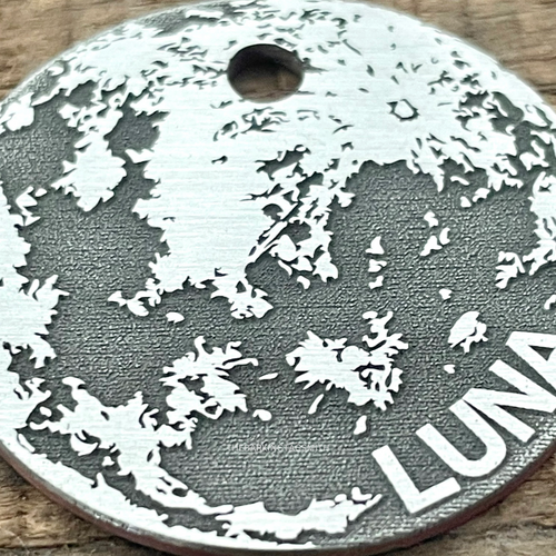 Full Moon engraved Pet Tag