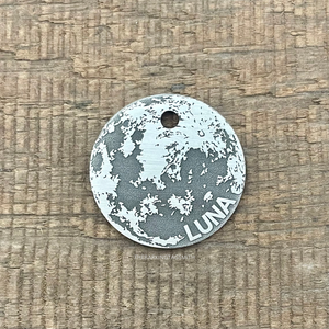 Pet tag in the style of a Full Moon