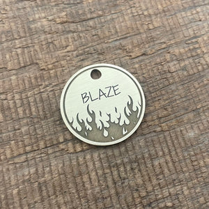 The 'Blazing Fire' Pet Tag