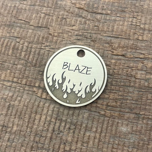 The 'Blazing Fire' Pet Tag