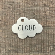 Load image into Gallery viewer, pet tag shaped as a cloud