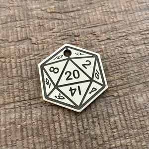 The 'D20' Dice Shaped Pet Tag