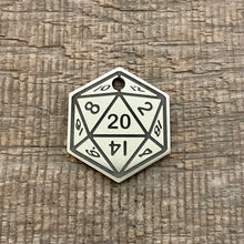 Load image into Gallery viewer, D20 dice shaped pet ID tag