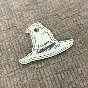 The 'Witches Hat' Engraved Pet Tag