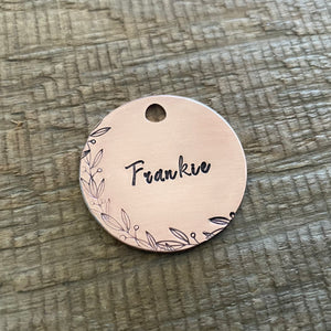 The 'Elegant Flower' Pet Tag