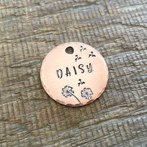 The 'Daisy' Flower Design Pet Tag