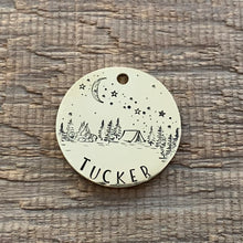 Load image into Gallery viewer, Camping themed pet tag