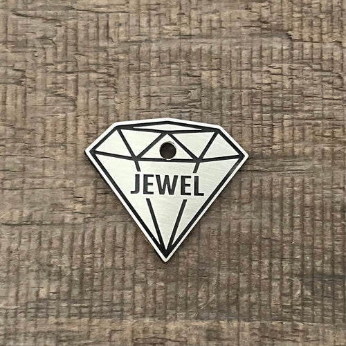 Diamond shaped pet ID tag