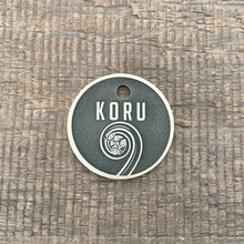 Load image into Gallery viewer, Koru designed pet ID tag