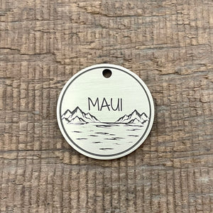 Maui Ocean design pet tag