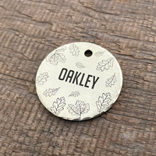 Load image into Gallery viewer, The &#39;Oak Leaf&#39; Light Pet Tag