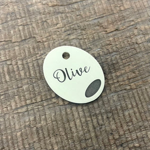 The 'Olive' Shaped Pet Tag