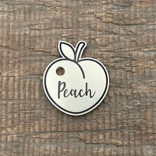 Load image into Gallery viewer, Peach shaped pet tag