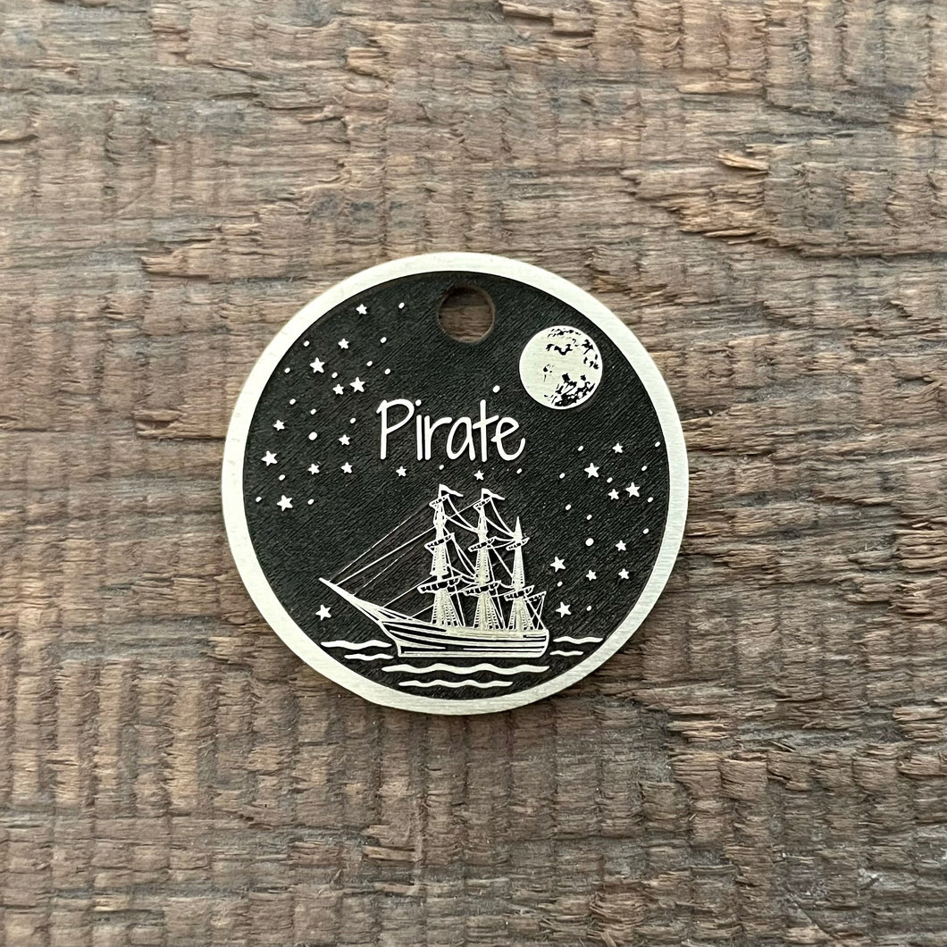 The 'Pirate Ship' Pet Tag
