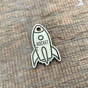 The 'Rocket Ship' Pet Tag