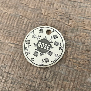 The 'Rose' Flower Pet Tag