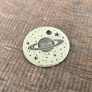 The 'Planet Saturn' Light Pet Tag
