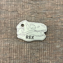 Load image into Gallery viewer, Dinosaur Head Shaped Pet Tags