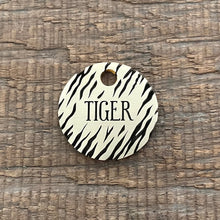 Load image into Gallery viewer, Pet tag with tiger print design