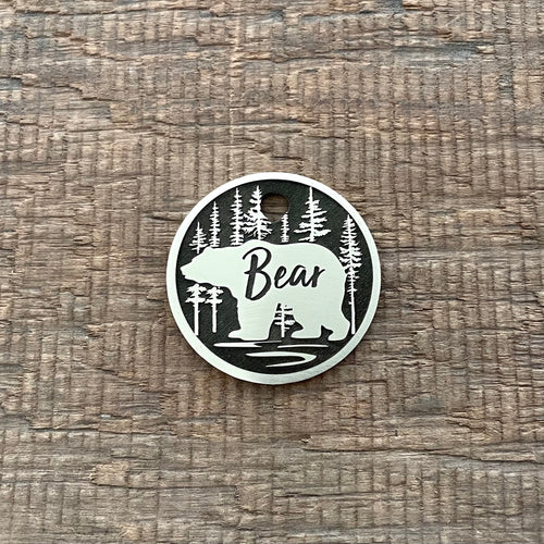 Pet Tag with Bear Design