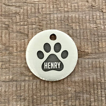 Load image into Gallery viewer, Paw Print Design Pet ID Tag