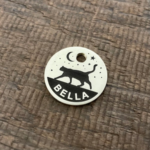 The 'Night Cat' Pet Tag