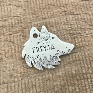 The 'Freyja' Wolf Pet Tag