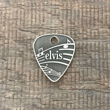 Load image into Gallery viewer, pet tag shaped as a guitar pick